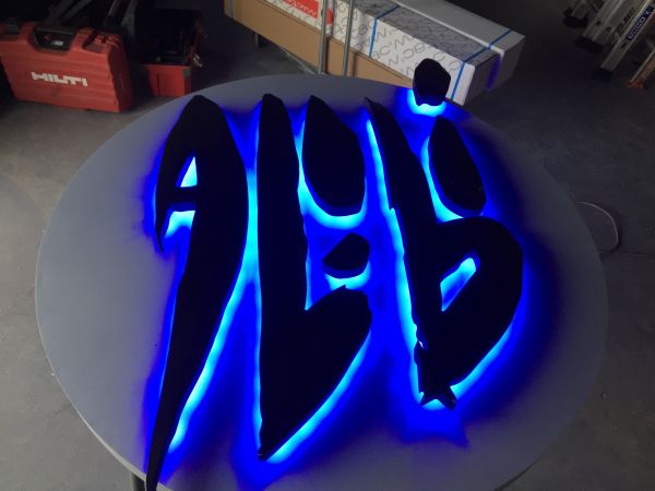 Enseigne leds bleues