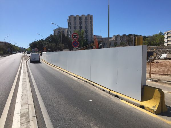 Habillage d'une palissade de chantier Bonneveine Marseille